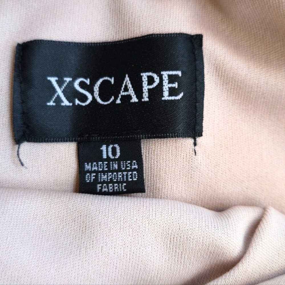 Xscape Lace & Sequin animal print Halter Dress Size 10 - Picture 3 of 13